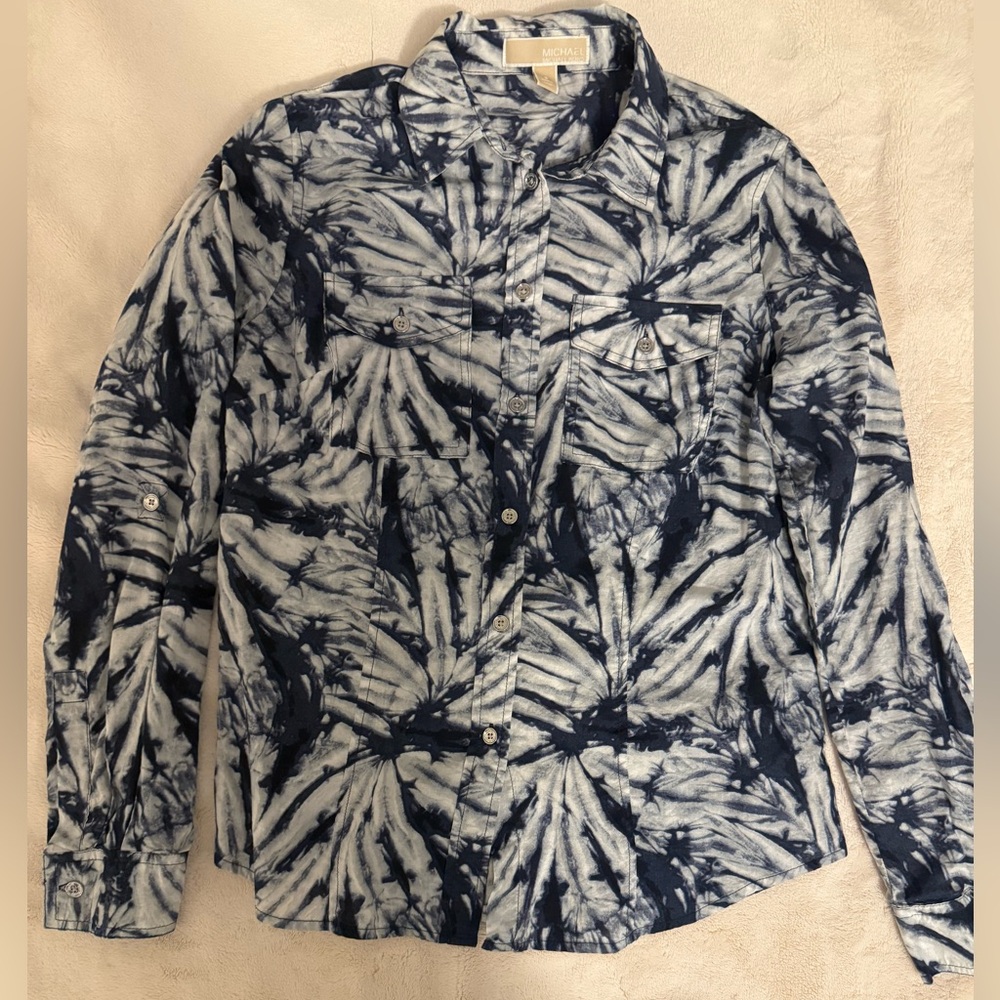 Michael Kors- Tie Dye Button Shirt- Size: Small